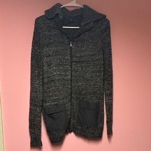 GAP Women's Charcoal Zipper Cardigan